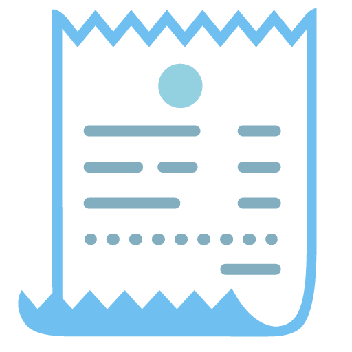 Google design of the receipt emoji verson:Noto Color Emoji 15.0