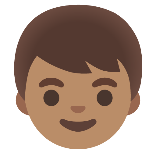 Google design of the boy: medium skin tone emoji verson:Noto Color Emoji 15.0