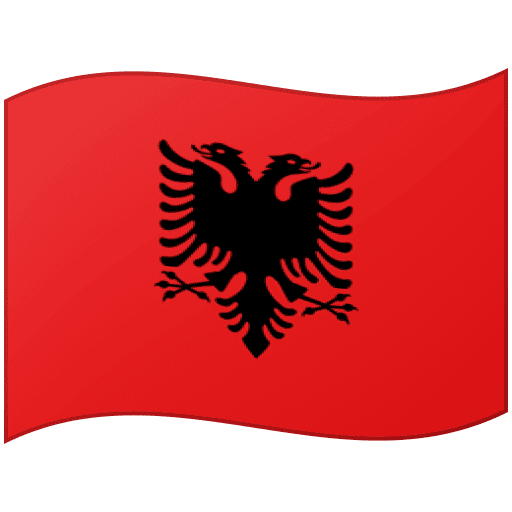 Google design of the flag: Albania emoji verson:Noto Color Emoji 15.0