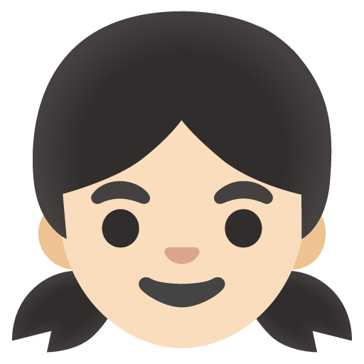 Google design of the girl: light skin tone emoji verson:Noto Color Emoji 15.0