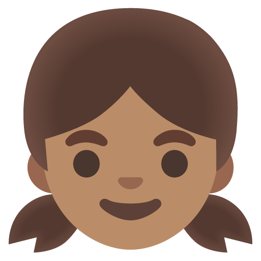 Google design of the girl: medium skin tone emoji verson:Noto Color Emoji 15.0