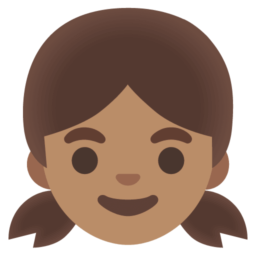 Google design of the girl: medium skin tone emoji verson:Noto Color Emoji 15.0