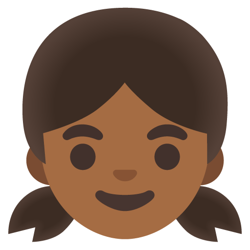Google design of the girl: medium-dark skin tone emoji verson:Noto Color Emoji 15.0