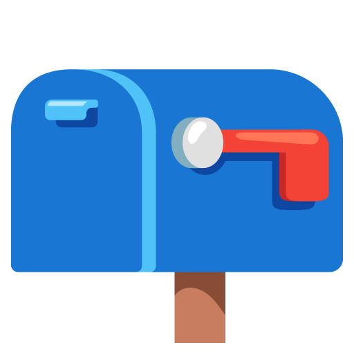 Google design of the closed mailbox with lowered flag emoji verson:Noto Color Emoji 15.0