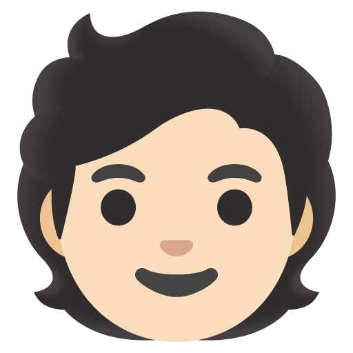 Google design of the person: light skin tone emoji verson:Noto Color Emoji 15.0