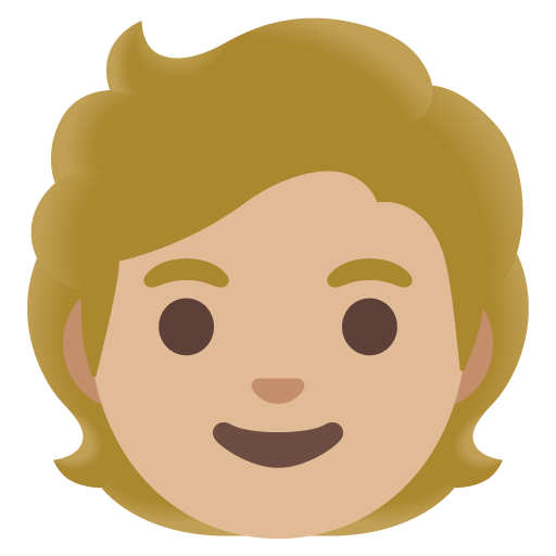 Google design of the person: medium-light skin tone emoji verson:Noto Color Emoji 15.0