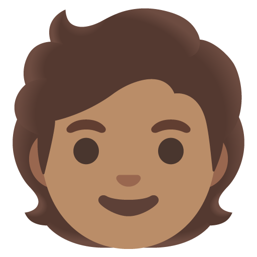 Google design of the person: medium skin tone emoji verson:Noto Color Emoji 15.0