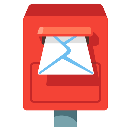 Google design of the postbox emoji verson:Noto Color Emoji 15.0