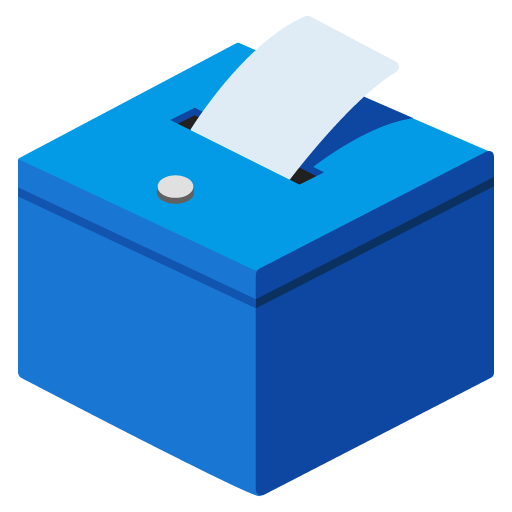 Google design of the ballot box with ballot emoji verson:Noto Color Emoji 15.0