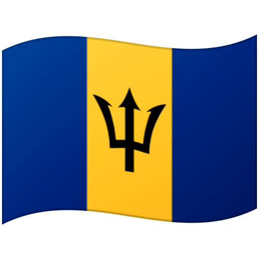 Google design of the flag: Barbados emoji verson:Noto Color Emoji 15.0