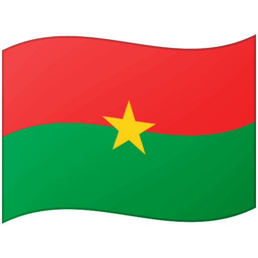Google design of the flag: Burkina Faso emoji verson:Noto Color Emoji 15.0