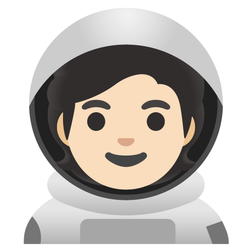 Google design of the astronaut: light skin tone emoji verson:Noto Color Emoji 15.0