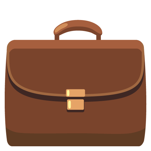Google design of the briefcase emoji verson:Noto Color Emoji 15.0