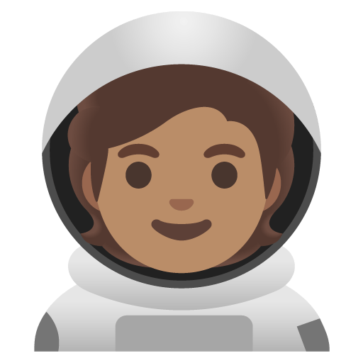 Google design of the astronaut: medium skin tone emoji verson:Noto Color Emoji 15.0