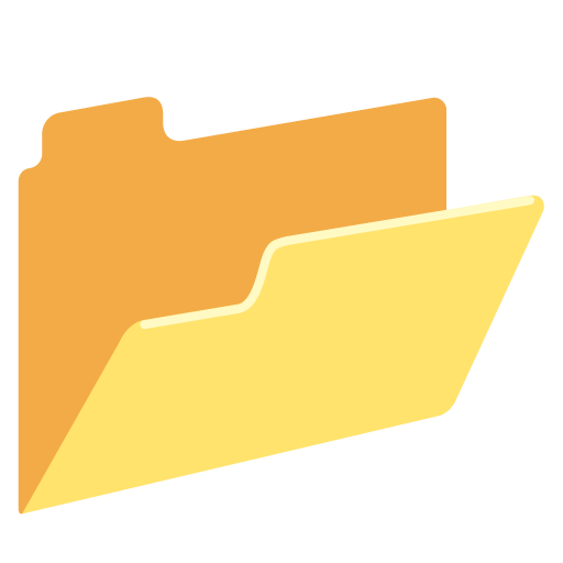 Google design of the open file folder emoji verson:Noto Color Emoji 15.0