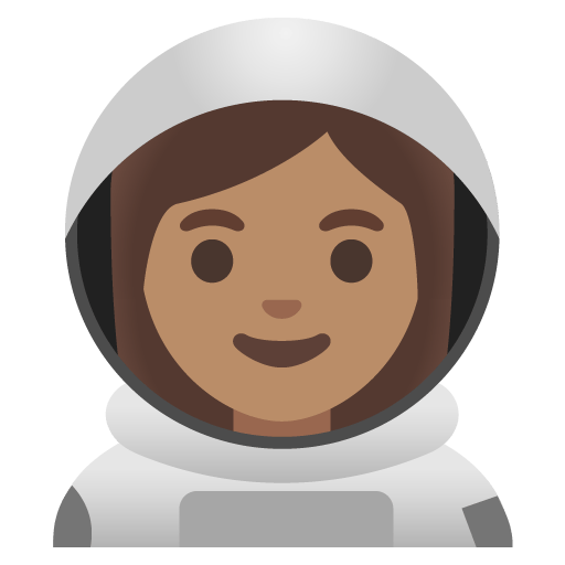 Google design of the woman astronaut: medium skin tone emoji verson:Noto Color Emoji 15.0