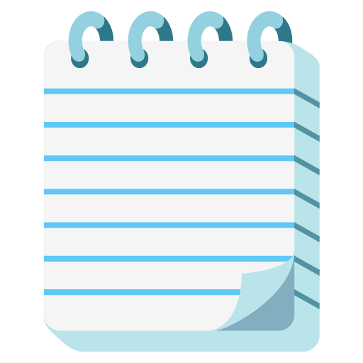 Google design of the spiral notepad emoji verson:Noto Color Emoji 15.0