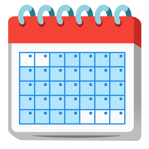 Google design of the spiral calendar emoji verson:Noto Color Emoji 15.0