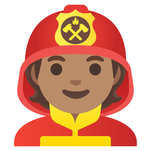 Google design of the firefighter: medium skin tone emoji verson:Noto Color Emoji 15.0