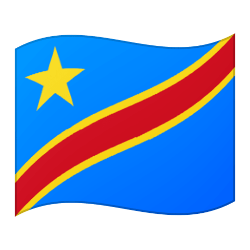 Google design of the flag: Congo - Kinshasa emoji verson:Noto Color Emoji 15.0