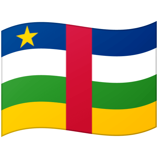 Google design of the flag: Central African Republic emoji verson:Noto Color Emoji 15.0
