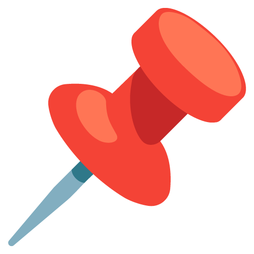 Google design of the pushpin emoji verson:Noto Color Emoji 15.0