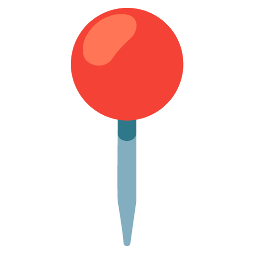 Google design of the round pushpin emoji verson:Noto Color Emoji 15.0