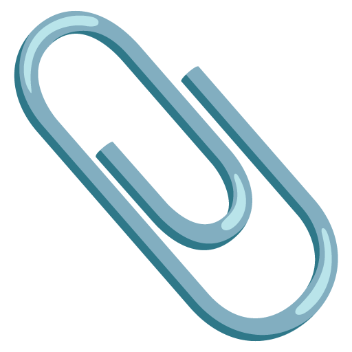 Google design of the paperclip emoji verson:Noto Color Emoji 15.0