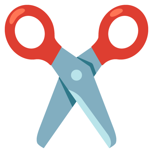 Google design of the scissors emoji verson:Noto Color Emoji 15.0