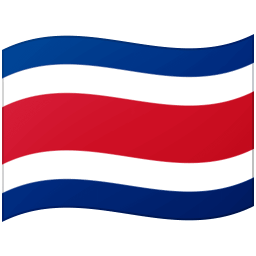 Google design of the flag: Costa Rica emoji verson:Noto Color Emoji 15.0