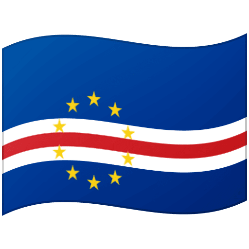 Google design of the flag: Cape Verde emoji verson:Noto Color Emoji 15.0