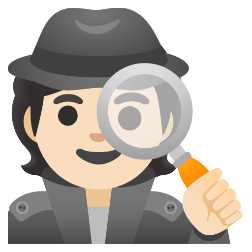 Google design of the detective: light skin tone emoji verson:Noto Color Emoji 15.0