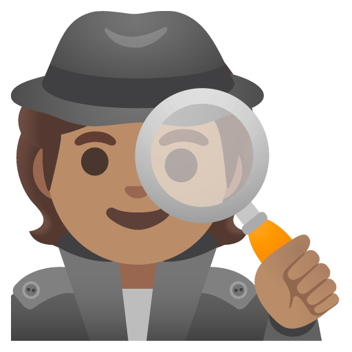 Google design of the detective: medium skin tone emoji verson:Noto Color Emoji 15.0