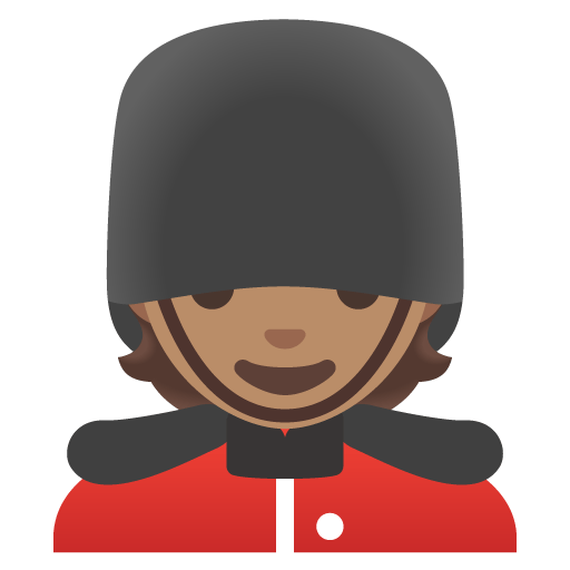 Google design of the guard: medium skin tone emoji verson:Noto Color Emoji 15.0
