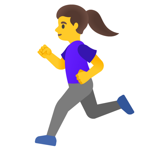 Google design of the woman running emoji verson:Noto Color Emoji 15.0