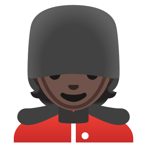 Google design of the guard: dark skin tone emoji verson:Noto Color Emoji 15.0