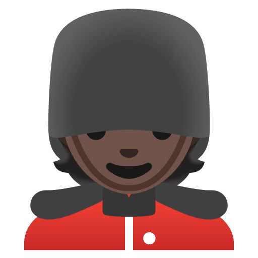 Google design of the guard: dark skin tone emoji verson:Noto Color Emoji 15.0