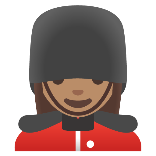 Google design of the woman guard: medium skin tone emoji verson:Noto Color Emoji 15.0