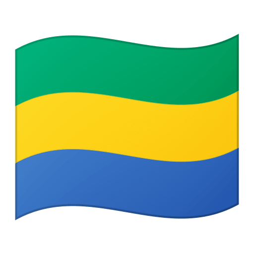 Google design of the flag: Gabon emoji verson:Noto Color Emoji 15.0