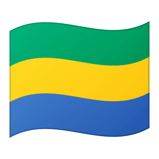 Google design of the flag: Gabon emoji verson:Noto Color Emoji 15.0