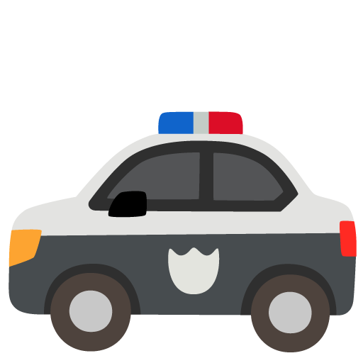 Google design of the police car emoji verson:Noto Color Emoji 15.0