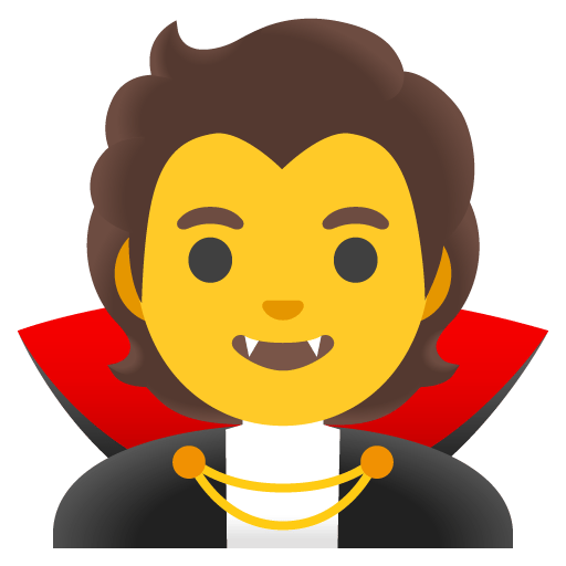 Google design of the vampire emoji verson:Noto Color Emoji 15.0