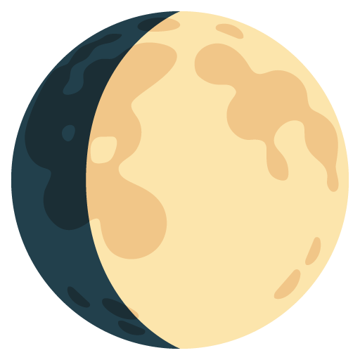 Google design of the waxing gibbous moon emoji verson:Noto Color Emoji 15.0