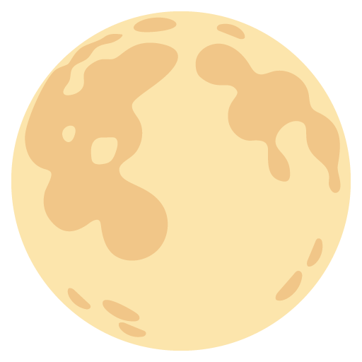 Google design of the full moon emoji verson:Noto Color Emoji 15.0
