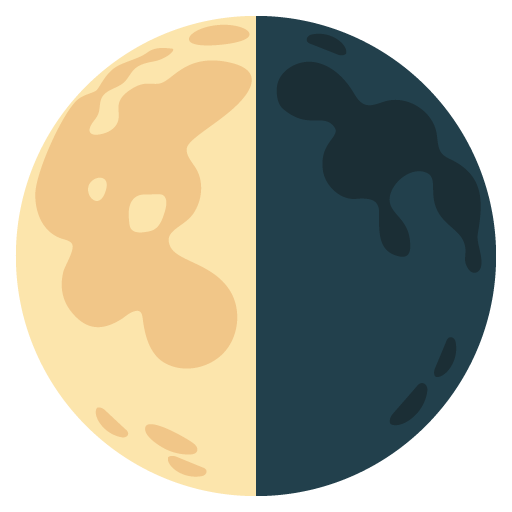 Google design of the last quarter moon emoji verson:Noto Color Emoji 15.0