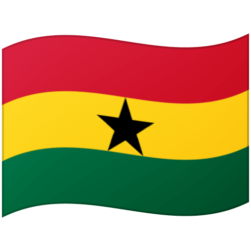Google design of the flag: Ghana emoji verson:Noto Color Emoji 15.0