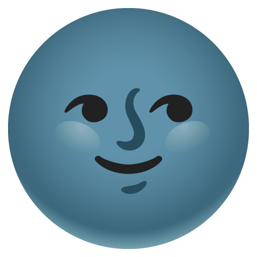 Google design of the new moon face emoji verson:Noto Color Emoji 15.0