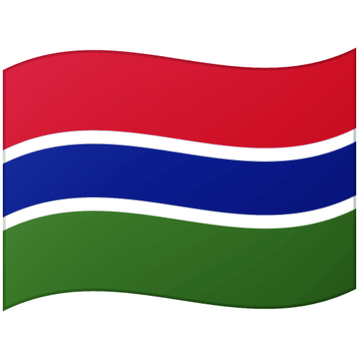 Google design of the flag: Gambia emoji verson:Noto Color Emoji 15.0