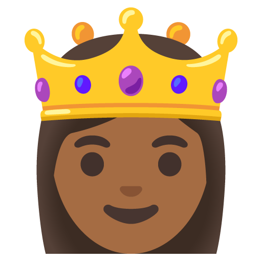 Google design of the princess: medium-dark skin tone emoji verson:Noto Color Emoji 15.0