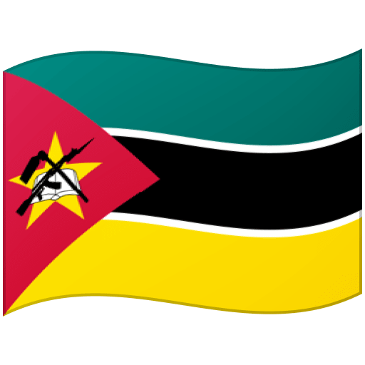 Google design of the flag: Mozambique emoji verson:Noto Color Emoji 15.0
